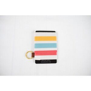 Thread Wallets Elastic Card Holder Unisex  Multi Color New Striped Key Ring